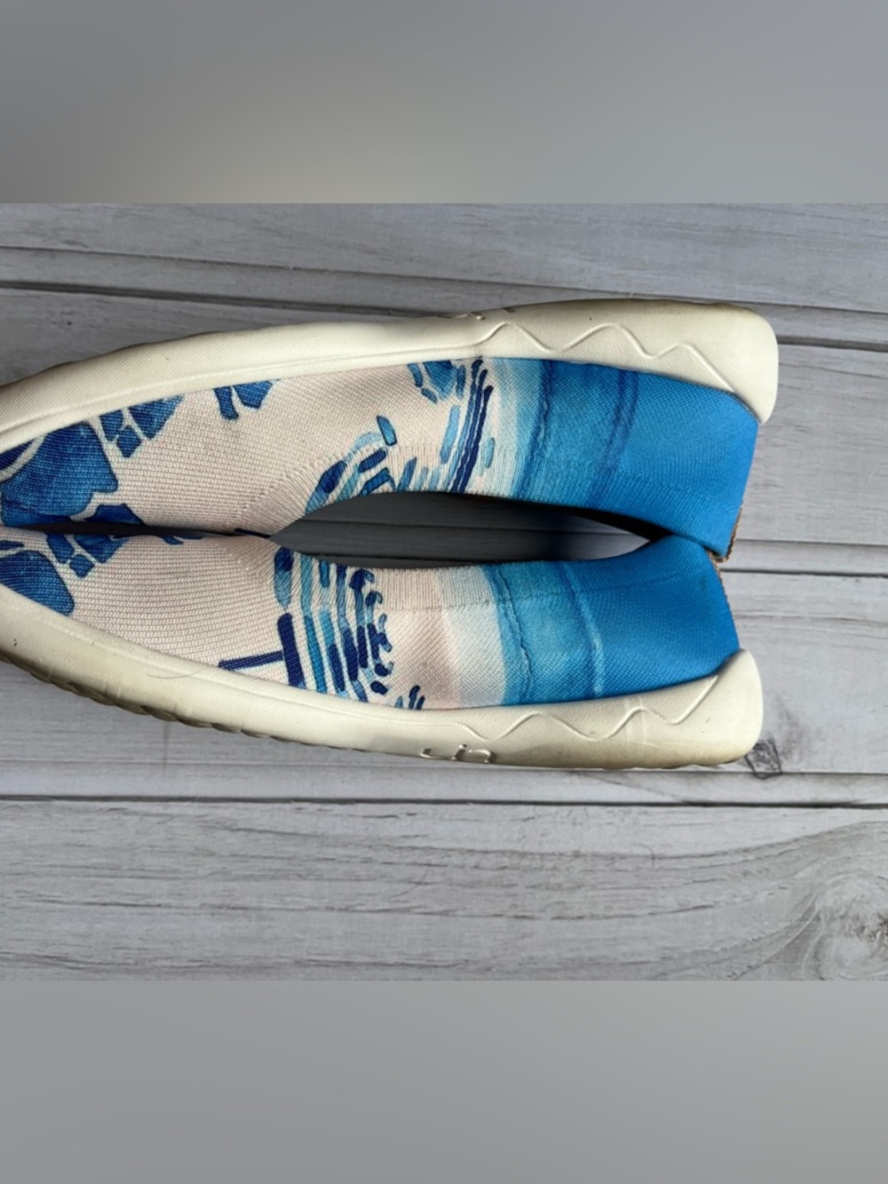 UIN Artistic beach umbrella slip on round toe ballet flat loafer shoe. Size 8.5 - Picture 7 of 11